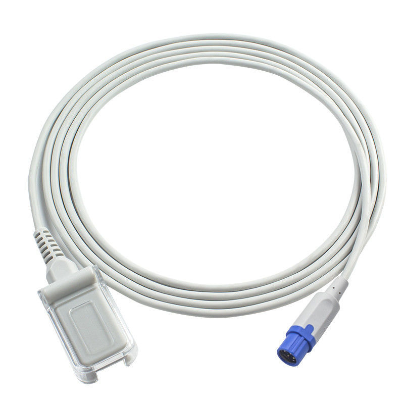Зонд 7Pin датчика Drager Сименс SpO2 к удлинительному кабелю 2.4M DB9 SpO2 TPU