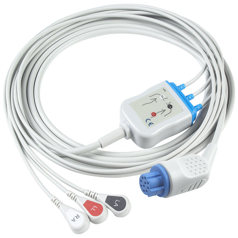 Для Datex Ohmeda совместимый прямой подключения Кабель ЭКГ и проводные провода 3Lead AHA Snap