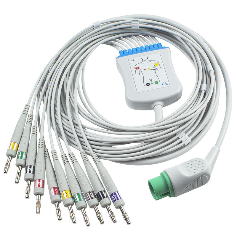 Кабель Spacelabs EKG на Spacelabs 90367, 90369, 90496, 91496, банан 4,0 IEC Pin Ultraview15