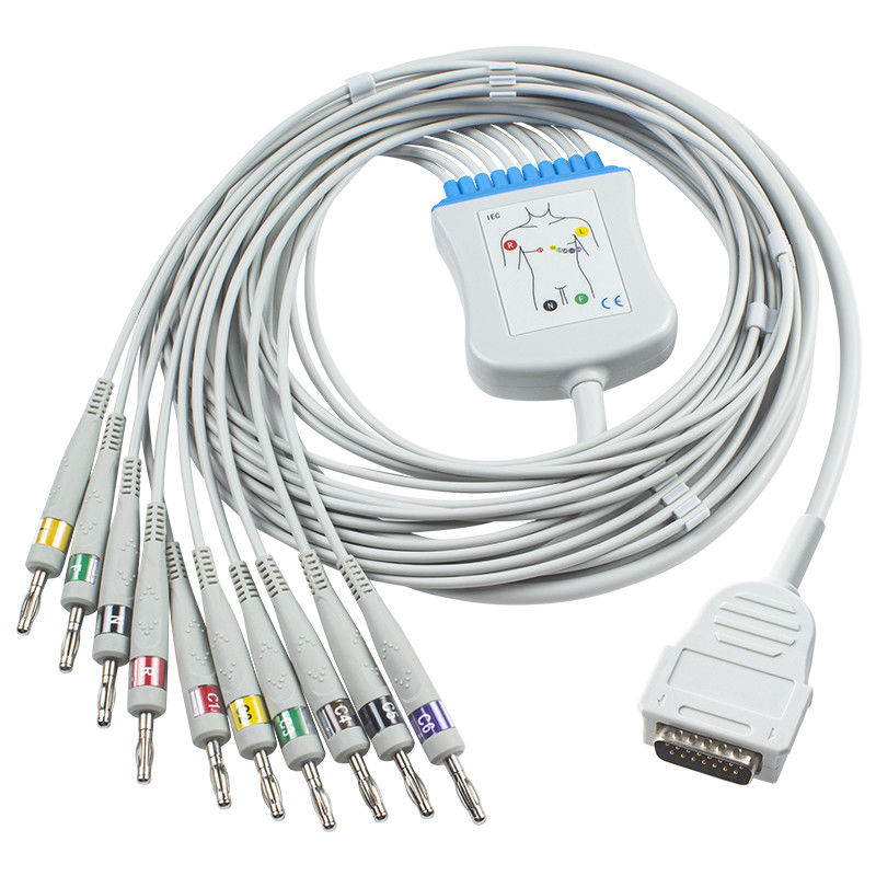Mortara Burdick сразу соединяет банан 4,0 IEC премьер-министра предсердий 3100 затмения 400 кабеля 012-0844-01 EKG кабель 10Lead 7704 EKG