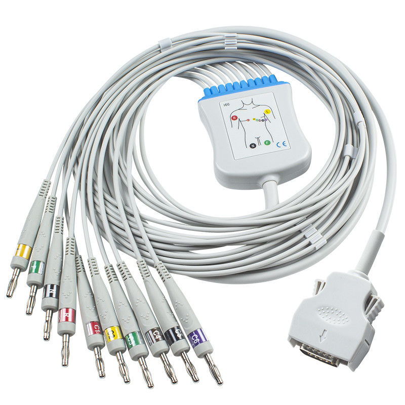 Mortara сразу подключает кабель кабеля 9293-021-50 ECG EKG на ELI 100, ELI 200, банан 4,0 ELI 50