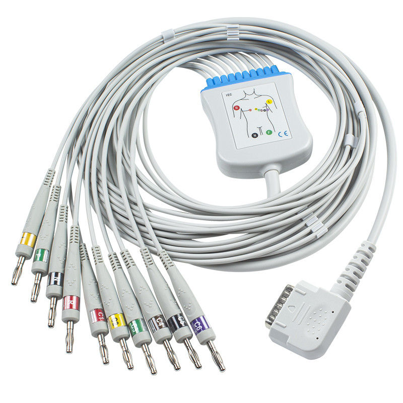 Кабель банана 4,0 кабеля K131 Kenz EKG для 108 109 110 1210 1211 601 IEC Cardico 302 Непосредственн-соединяет кабель ECG