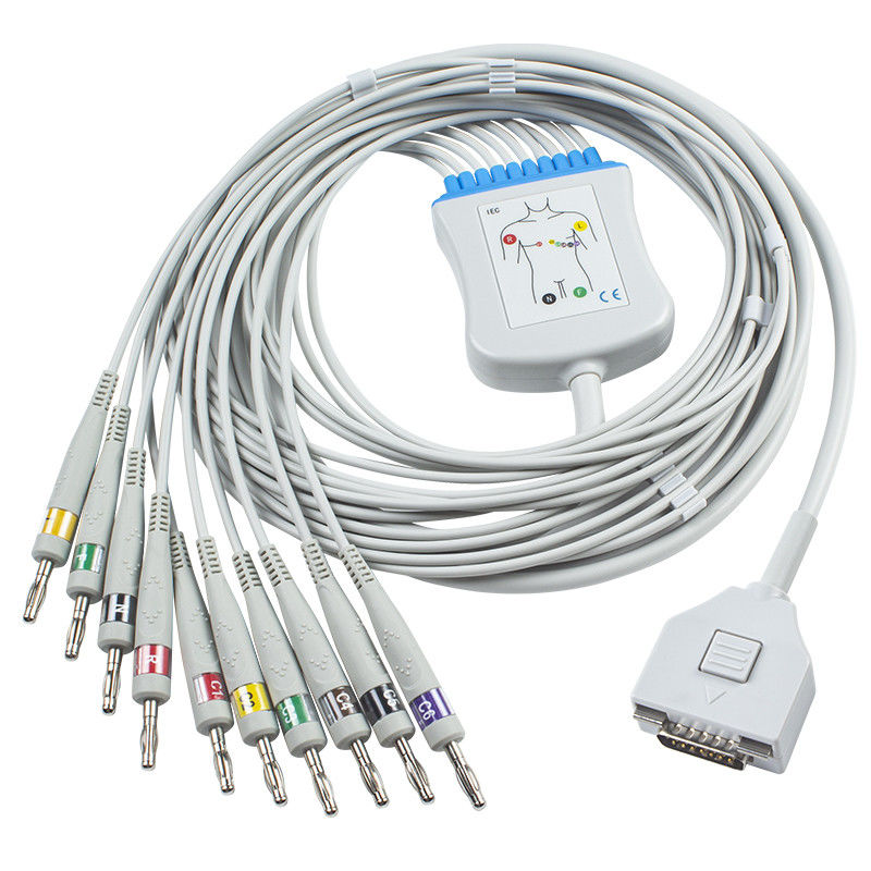 Fukuda Я монитор кабеля KP-500 KP-500D Cardisuny EKG EKG терпеливый привязывает 10 соединитель банана 4,0 IEC проводов руководств