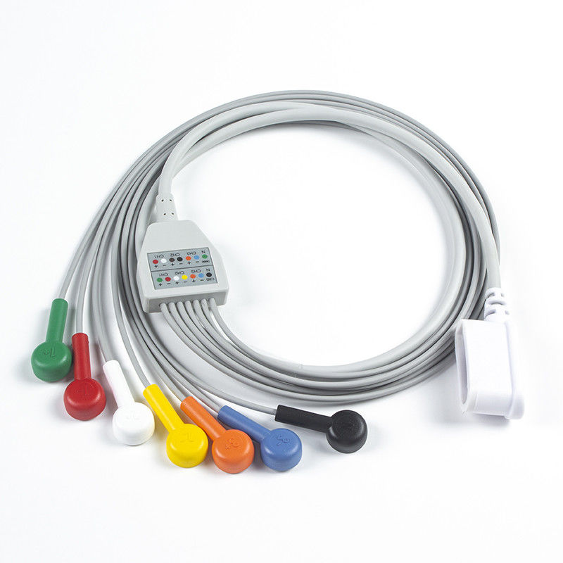 Leadwire Set 7 Leadwire ECG GE SEER 1000 3-канальный IEC Snap совместим для GE SEER 1000