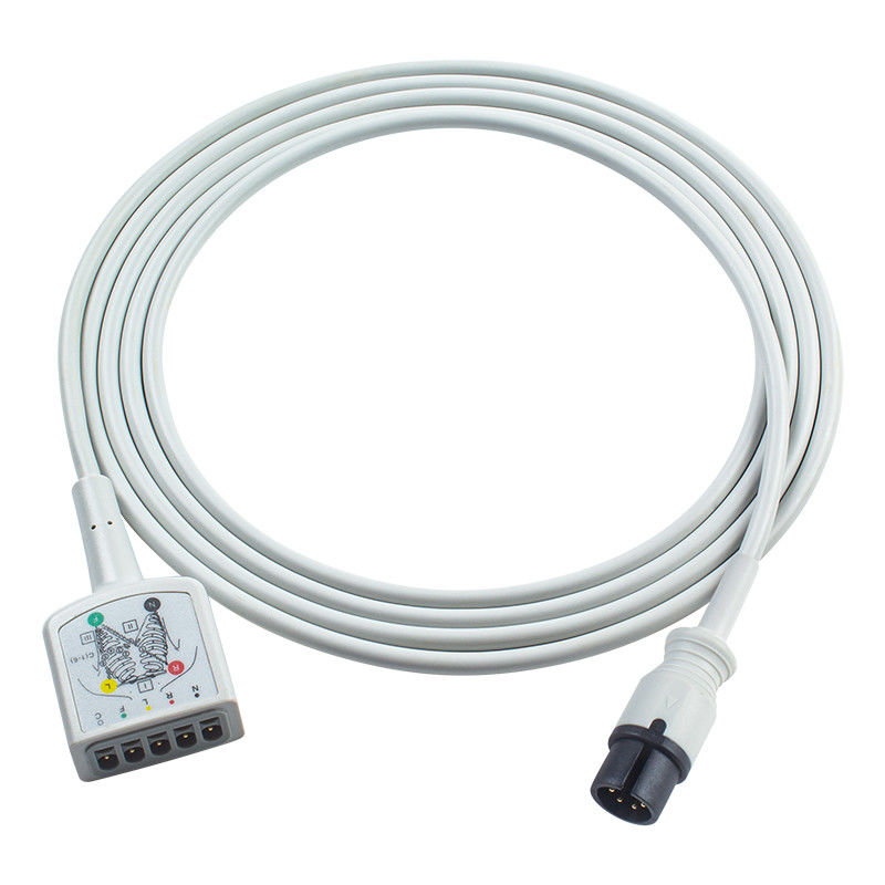 P-Philips PH AAMI 6Pin Connector 5Lead ECG Trunk Adapter Cable 453561432691 453561227251 ЭКГ расширительный кабель VS стиль