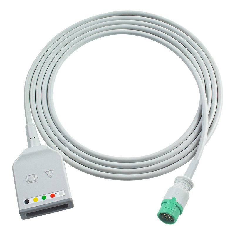 Fukuda Denshi 12Pin 5Lead ECG Adapter кабель Dynascope DS-7100 ЭКГ расширительный кабель Евро стиль
