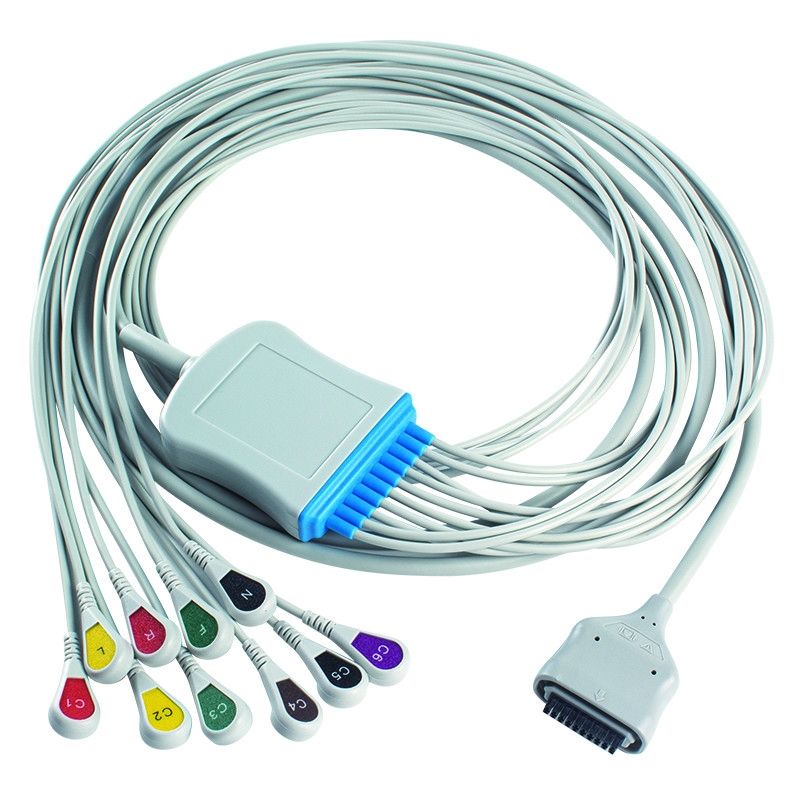 EDAN Dx12 10Lead ECG Holter Cable Snap 2.2M Трубовой кабель и провода длина 0.8/1.2M