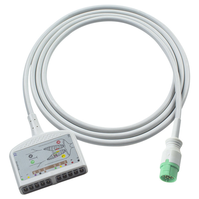 Совместимая с Mindray BeneHeart D6 ЭКГ Трубовой кабель ЭКГ для дефибриллятора Mindray IEC