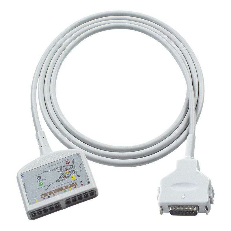 Совместимый Fukuda Denshi 10Lead EKG кабель для CardiMax FX-7202, CardiMax FX-7402, CardiMax FX-7101