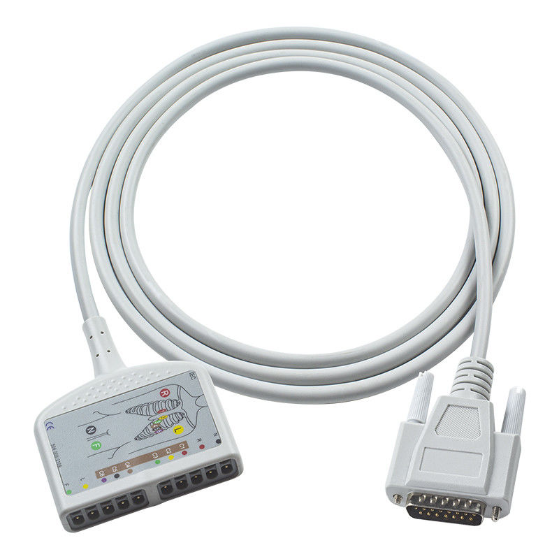 Совместимый Нихон Кохден ЭКГ Диагностический ЭКГ кабель 10Lead для Cardiofax C, Cardiofax GEM 9020K, Cardiofax M