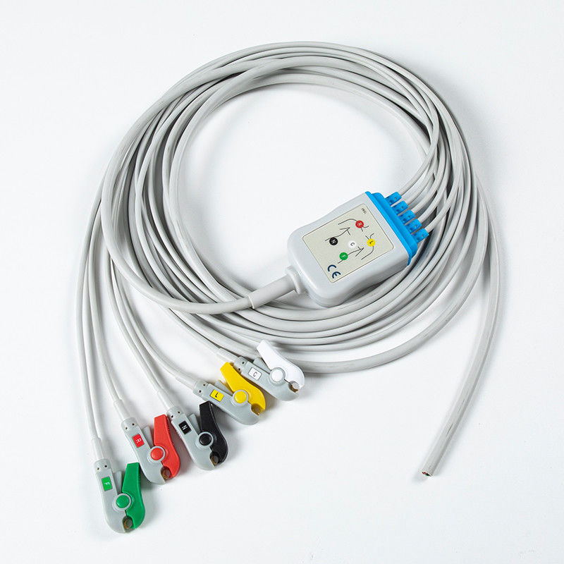 Полуфабрикат кабеля ЭКГ без разъема 5Lead ECG Grabber IEC 2,5 м 5,0 диаметр