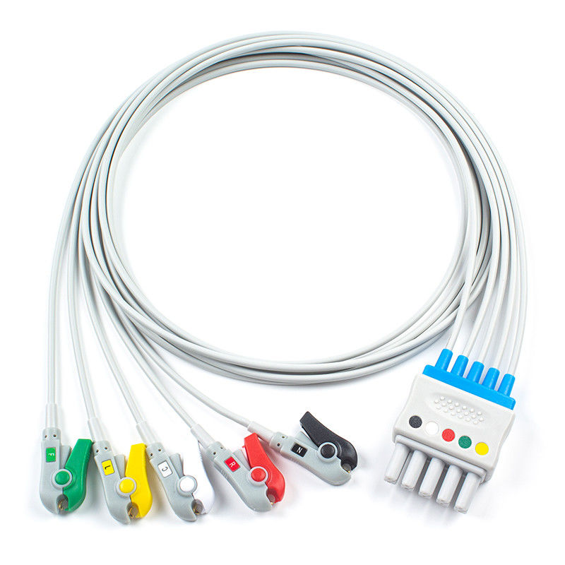 Зажим хватальщика руководства набора MP03414 5 Leadwires 5956359 Сименс Drager ECG, который нужно удвоить контактный разъем 5