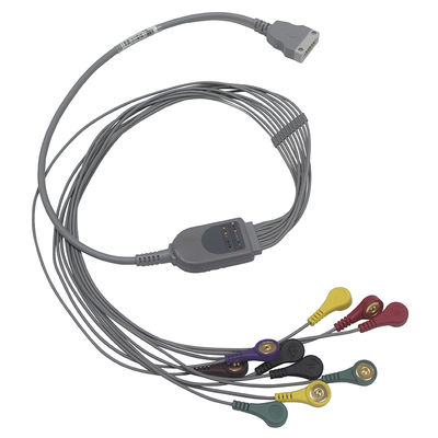 Кнопка IEC кабеля машины Holter 3ft ECG кабеля электронного провода BENEWARE прямая