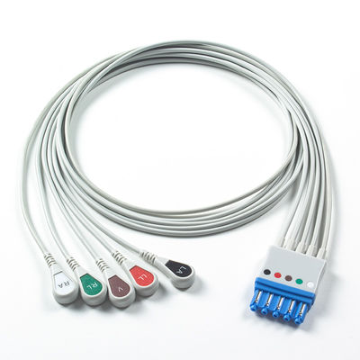 Совместимые провода для ЭКГ для Datascope/Maquet/Getinge 5 Lead, Snap AHA