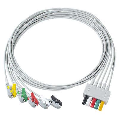 Siemens Patient Cable ECG 5 Lead Siemens IEC Grabber ECG Lead для взрослых или детей в сером цвете