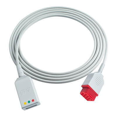 Кабель-адаптер ЭКГ Bionet 12Pin BM3 BM5 3 5 отведений, европейский стиль, с удлинительными кабелями ЭКГ Drager